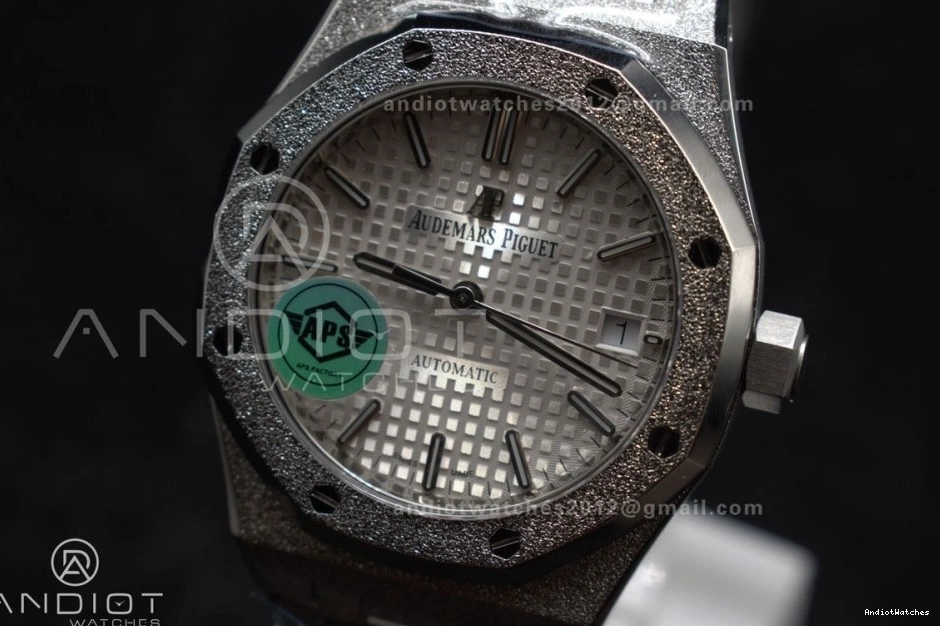 Edition 37mm Best Bracelet 15454 Super APSF Affordable 1033 SA3120 Dial Textured Oak On Frosted SS 1:1 White Royal Clone SS 0406